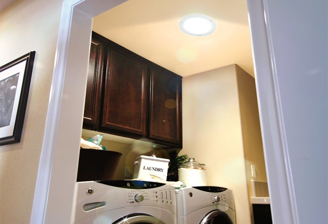 Internal laundry transformed by a Solatube skylight