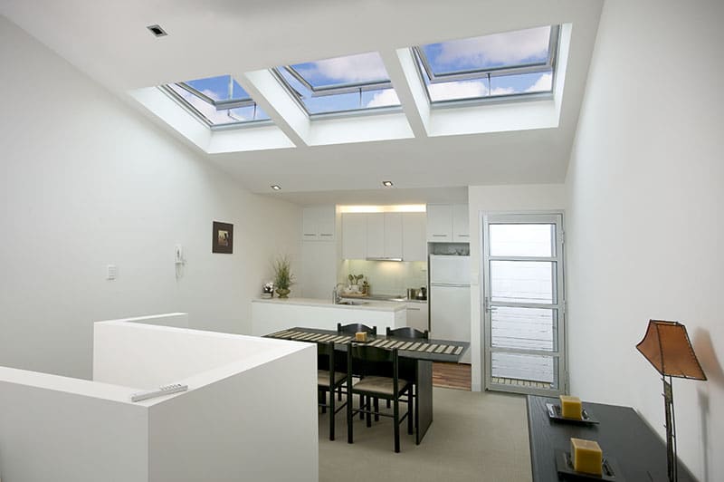 Velux Opening Skylights In City Unit